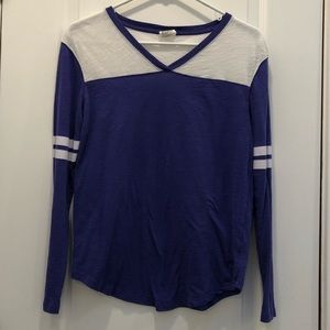 Victoria Secret PINK purple varsity v neck